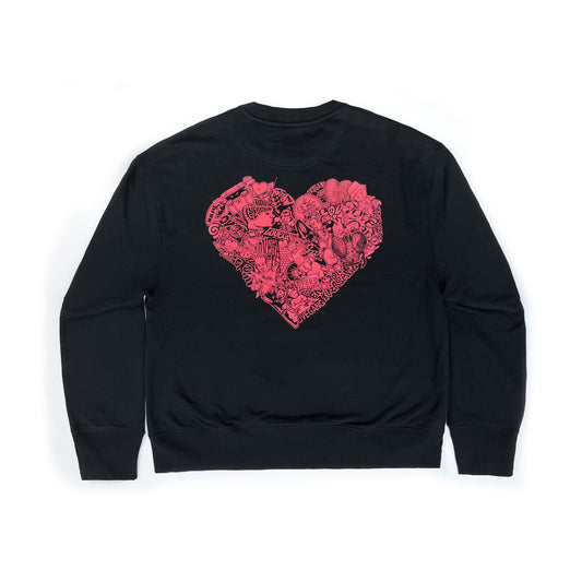 HEART - CREWNECK (BK)